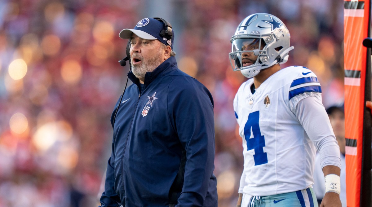 Dallas Cowboys coach Mike McCarthy and quarterback Dak Prescott